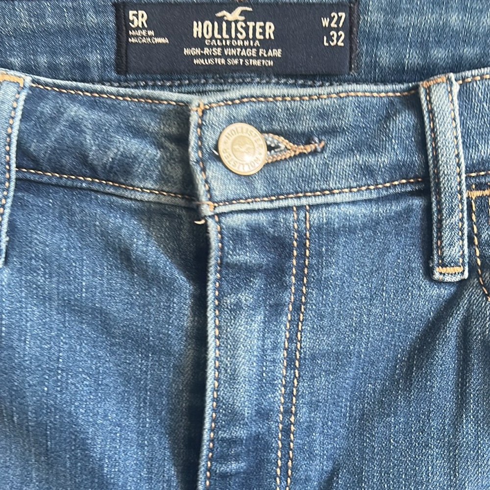 Hollister Blue Flare Wide Leg Jeans - Picture 5 of 7